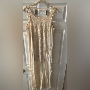 Off-white Lace Francesca's Maxi Dress, Never Worn